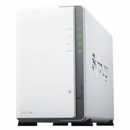 NAS Synology Diskstation DS223J/ 2 Bahías 3.5&#039;- 2.5&#039;/ 1GB DDR4/ Formato Torre