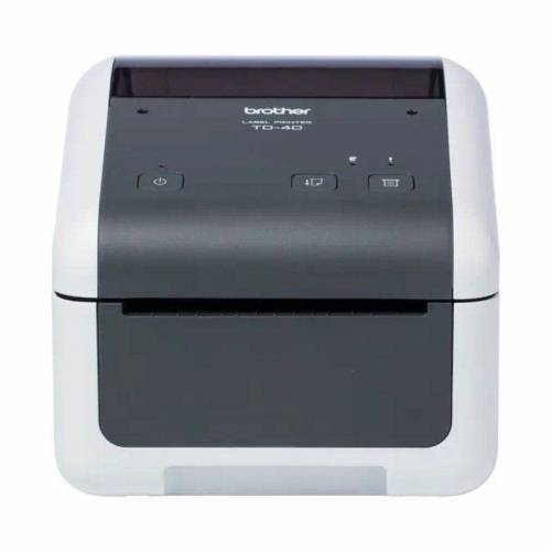 Impresora de Etiquetas y Tickets Brother TD-4210D/ Térmica Directa/ Ancho etiqueta 118mm/ USB-RS-232C/ Blanca y Negra