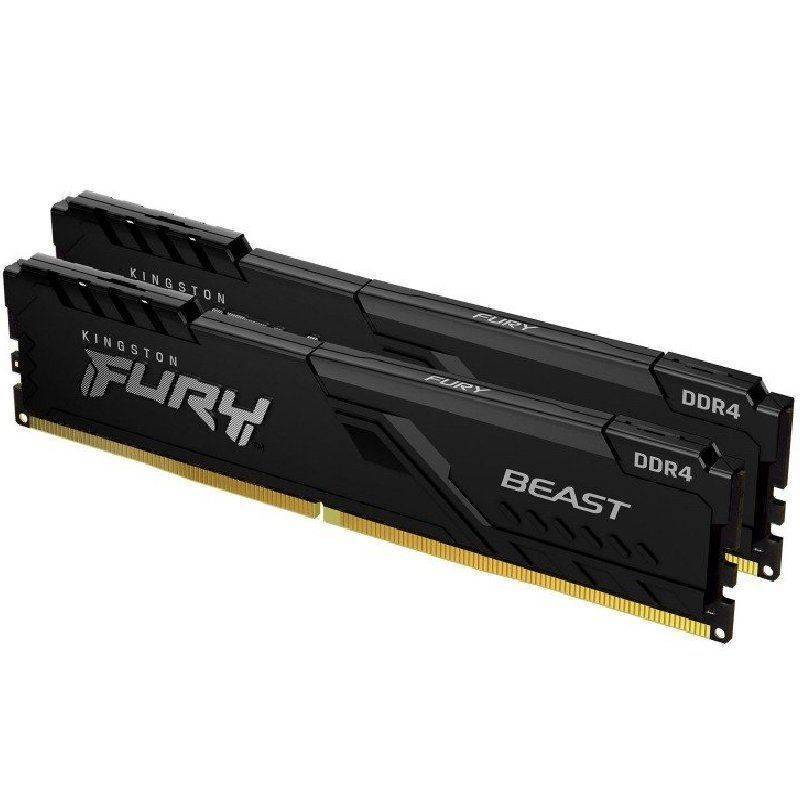 Memoria RAM Kingston FURY Beast 2 x 8GB/ DDR4/ 2666MHz/ 1.2V/ CL16/ DIMM