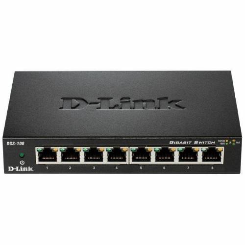 Switch D-Link DGS-108 8 Puertos/ RJ-45 10/100/1000