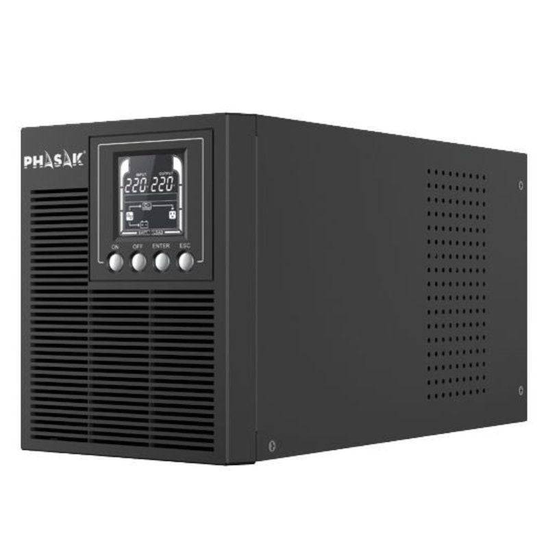 SAI Online Phasak 1000 VA Online LCD/ 1000VA-900W/ 3 Salidas/ Formato Torre