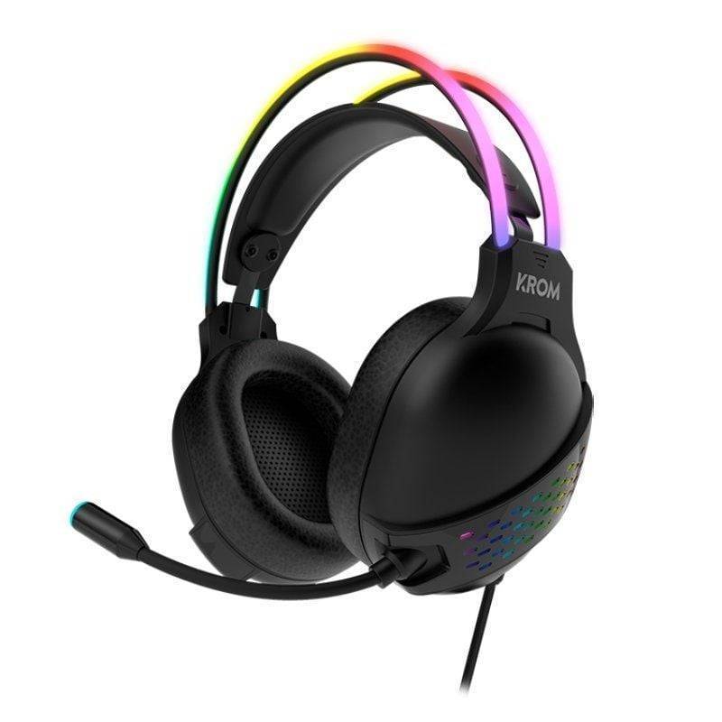 Auriculares Gaming con Micrófono Krom Klaim/ Jack 3.5/ USB 2.0/ Negros