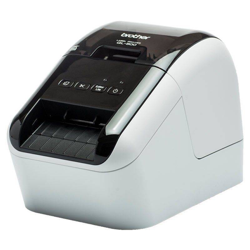 Impresora de Etiquetas Brother QL-800/ Térmica/ Ancho etiqueta 62mm/ USB/ Blanca y Negra