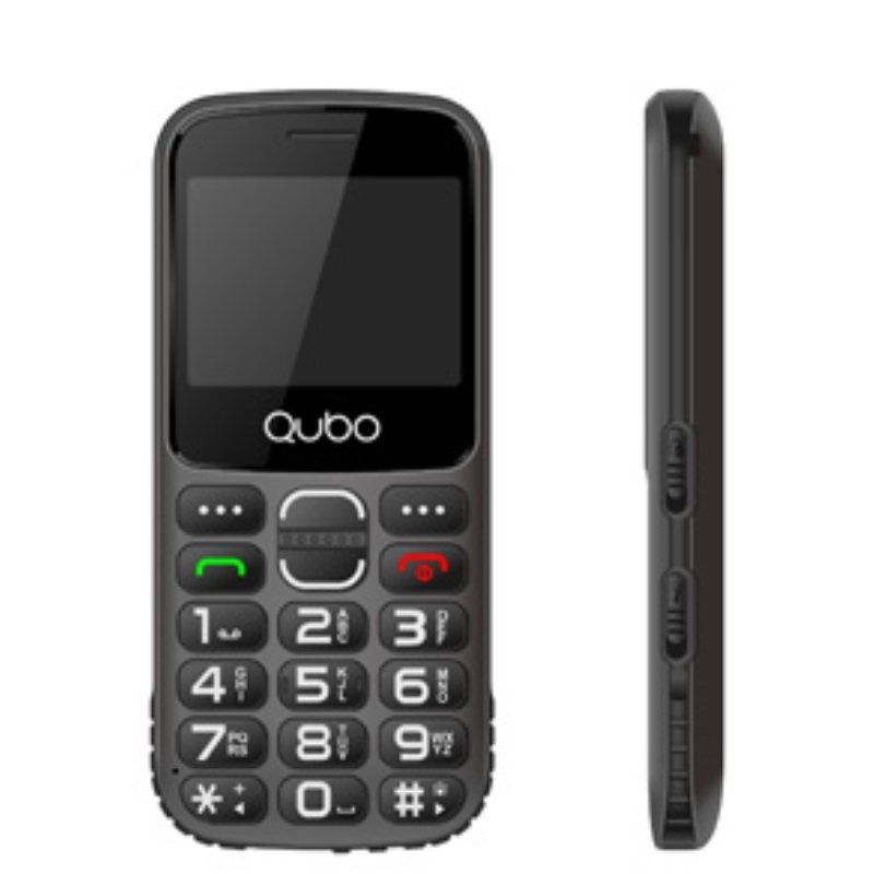 Teléfono Móvil Qubo X-230BKC para Personas Mayores/ Negro