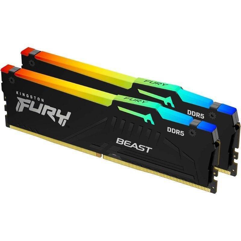 Memoria RAM Kingston FURY Beast RGB 2 x 16GB/ DDR5/ 6000MHz/ 1.35V/ CL36/ DIMM