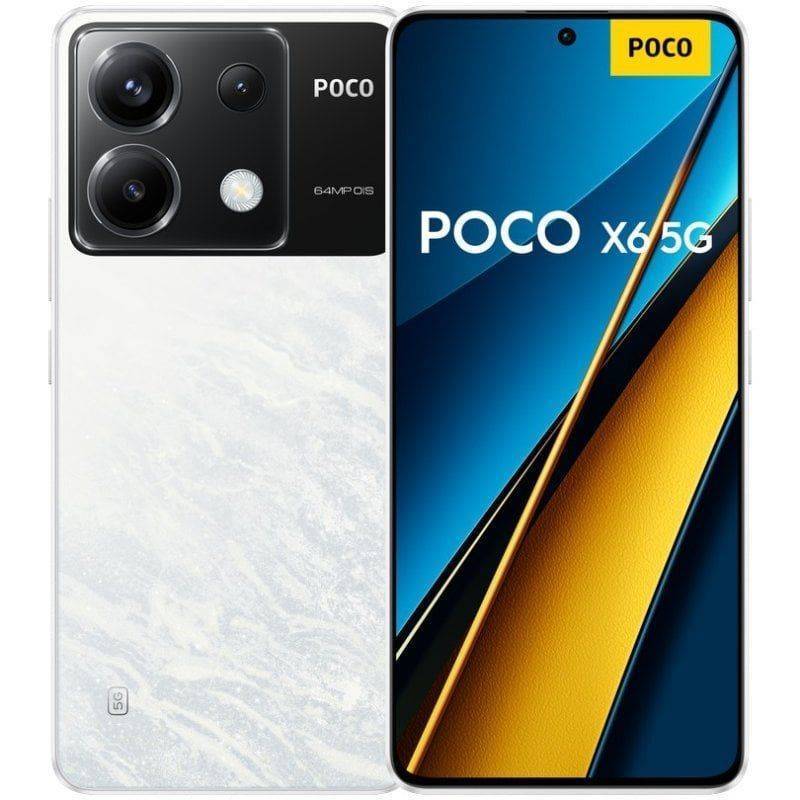 Smartphone Xiaomi POCO X6 8GB/ 256GB/ 6.67'/ 5G/ Blanco