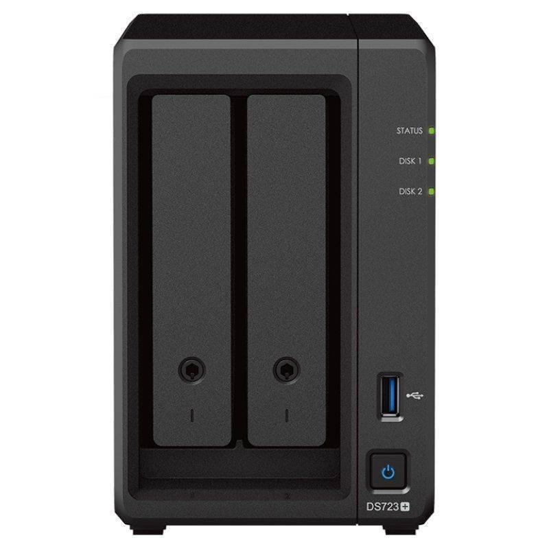 NAS Synology Diskstation DS723+/ 2 Bahías 3.5'- 2.5'/ 2GB DDR4/ Formato Torre