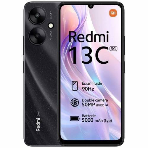 Smartphone Xiaomi Redmi 13C 4GB/ 128GB/ 6.74'/ 5G/ Negro