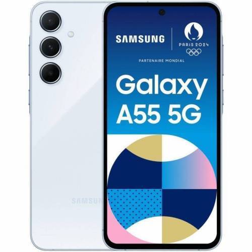 Smartphone Samsung Galaxy A55 8GB/ 128GB/ 6.6'/ 5G/ Azul Cielo